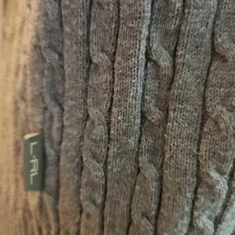 Lauren Ralph Lauren Gray Cableknit 2 Layer Sweater Sz Sm